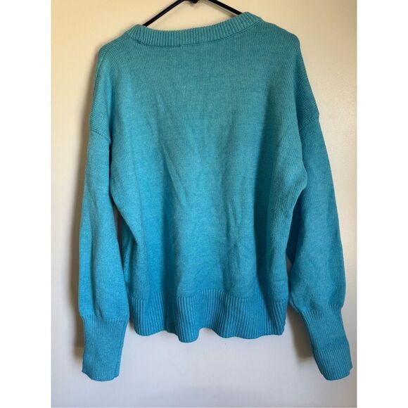 Philosophy blue soft knitted ribbed pullover sweater sz XL women’s coastal grand - Picture 3 of 5